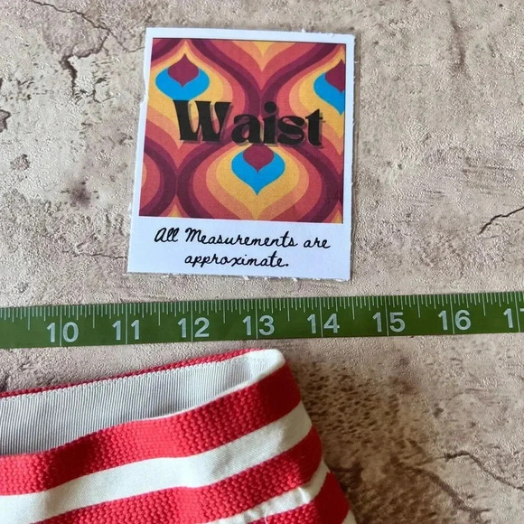 J. Crew Womens Orange White Striped Retro Shorts 00 27 Coastal Vacation Pin Up - Picture 6 of 11